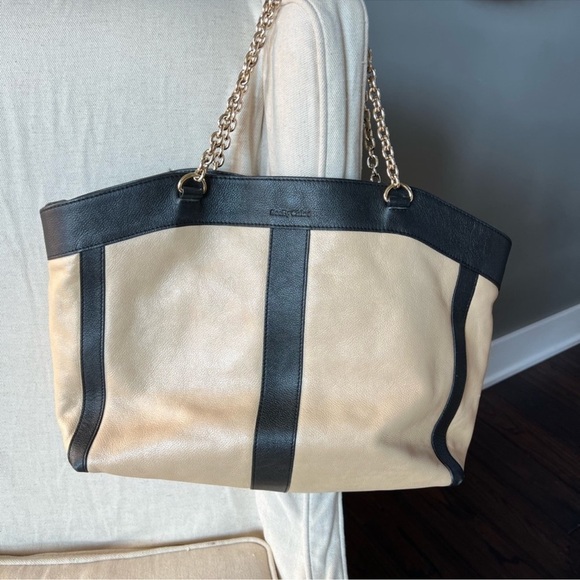See by Chloe Black and Cream Leather Women's Bag Tote - Picture 1 of 6